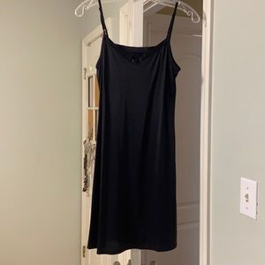 Vanity Fair Midi Satin Black Dress - Size Small